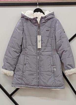 Детская двусторонняя зимняя куртка dkny размер: 140-152