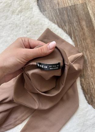 Бежевый лонгслив shein 2