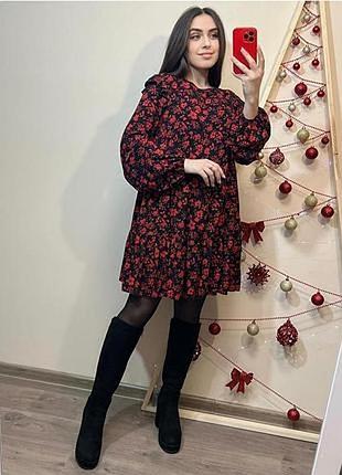 Ярусное платье туника,р52🖤💗🖤❤🖤❤ 2