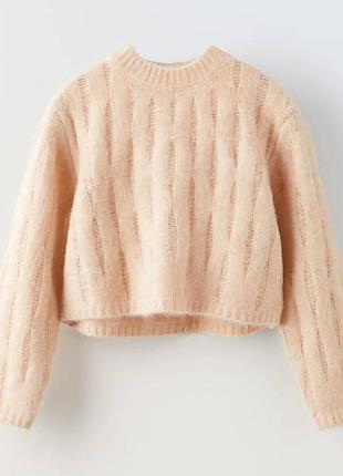 Новый свитер для девочки 164 см, zara, 13-14роков, стильный рваный свитер для девочки-подростка