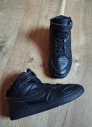 Кеди nike court borough mid 2 чорні