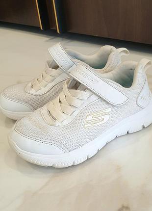 Кросівки дитячі skechers білі, розмір 27