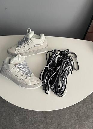 Lanvin curb sneakers grey 8
