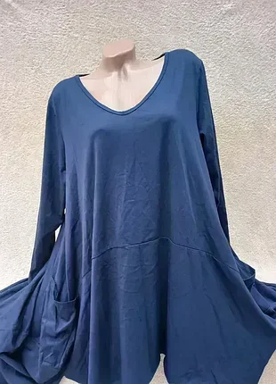 Туника с карманами в стиле бохо,р52-54💙💙💙 3