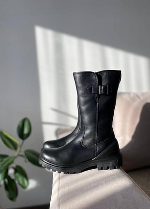 Чоботи зимові шкіряні оригінал ecco tredtray 770082 рр.35