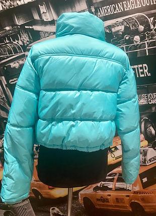 Куртка жіноча pull&bear укорочена, бірюзова 2