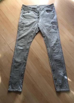 Каркасные джинсы-скинни sexy woman (италия) на высокий рост, размер l-xl / 30-31