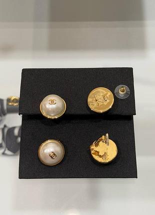 Сережки круглі шанел chanel 4