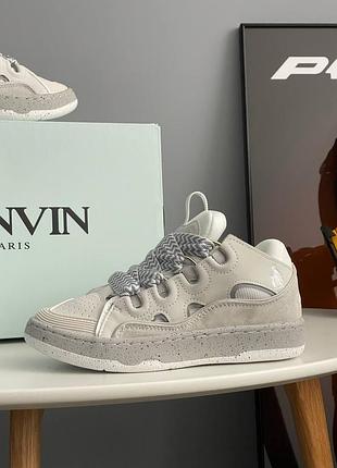 Lanvin curb sneakers grey