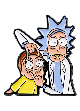 Металлический значок рик и морти брошка мультфильм rick and morty доктор санчез глаза пин