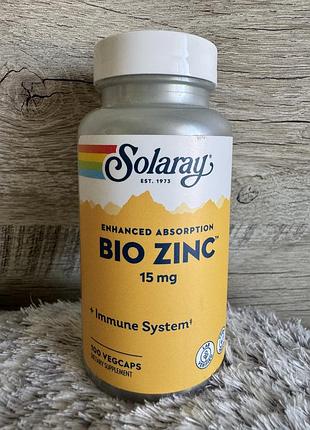 Біологічно активні речовини solaray bio zinc цинк 90 капсул