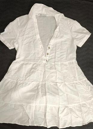 Коротка жіноча сукня zara біла