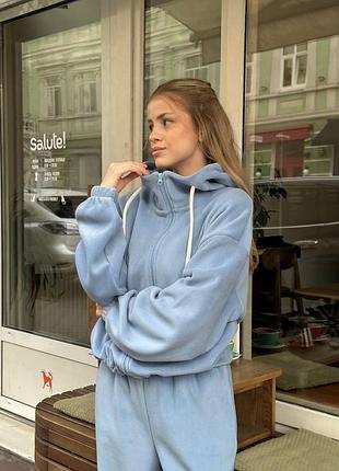 Уютный костюм из плотного флиса, премиум качество, не скатывается, спортивный, джоггеры, худи