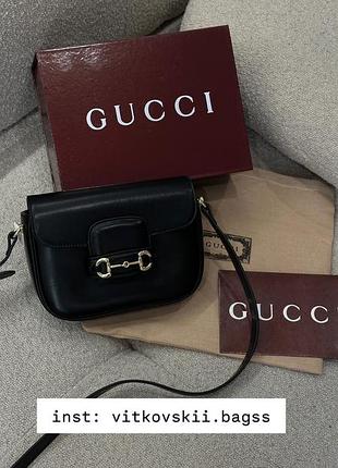 Сумочка horsebit 1955 mini bag black soft🤎