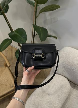 Сумочка horsebit 1955 mini bag black soft🤎 3