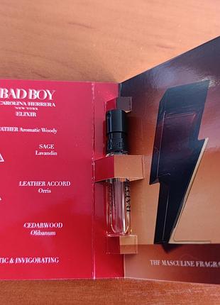 Парфюм bad boy elixir от carolina herrera, пробник 1,5мл, оригинал 2