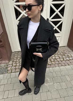 Сумочка horsebit 1955 mini bag black soft🤎 6