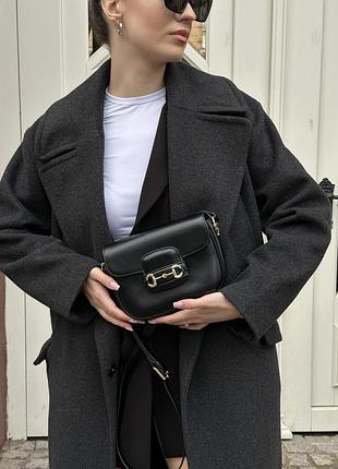 Сумочка horsebit 1955 mini bag black soft🤎 5