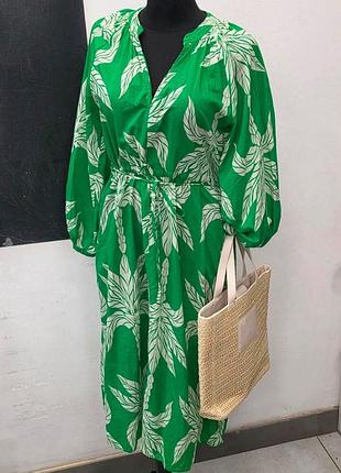 Хлопковое платье миди от h&amp;m 2