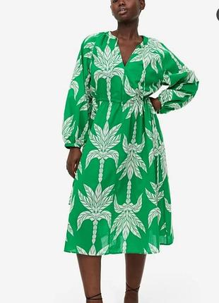 Хлопковое платье миди от h&amp;m