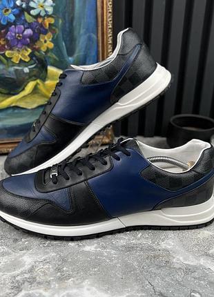 Louis vuitton mto damier run away sneakers чоловічі кросівки шкіра оригінал 46 eur