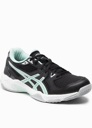 Кросівки жіночі asics gel-rocket чорні з бірюзовим