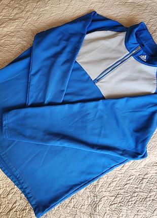 Спортивна кофта чоловіча adidas climawarm синя xl фліс