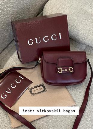 Сумочка horsebit 1955 mini bag burgundy soft❤️