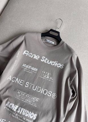 Світшот acne studios брендована сіра кофта 2