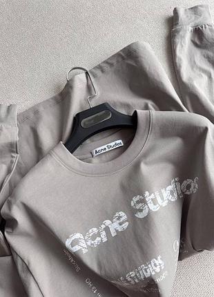 Світшот acne studios брендована сіра кофта 5
