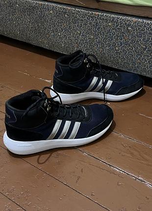 Кросівки унісекс adidas високі сині 25-25,5 см
