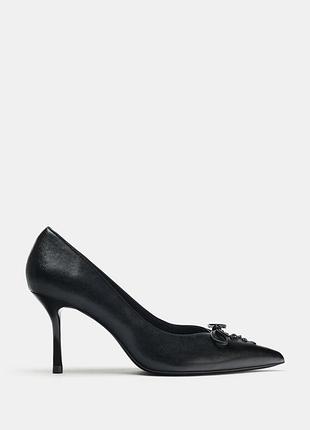 Туфли на каблуке с бантом zara 4