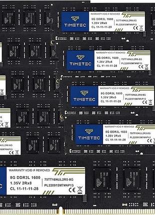 Timetec 8gb ddr3l 1600mhz 75tt16nul2rs-8g оперативна пам'ять 8 гб ддр3l 1600 мгц для пк