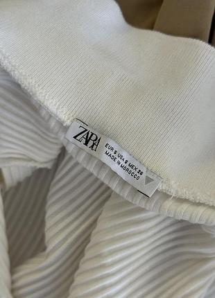 Поло жіноче zara біле в рубчик 3