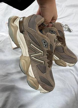 Термо кроссовки new balance 9060 brown термо