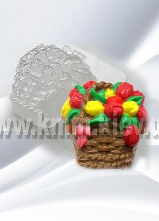 Пластиковая форма корзина тюльпанов
