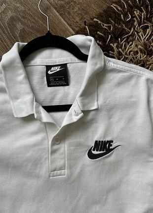 Біле поло nike 2