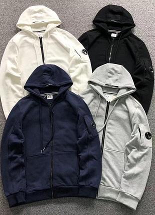 Чоловіче худі stone island на змійці з капюшоном