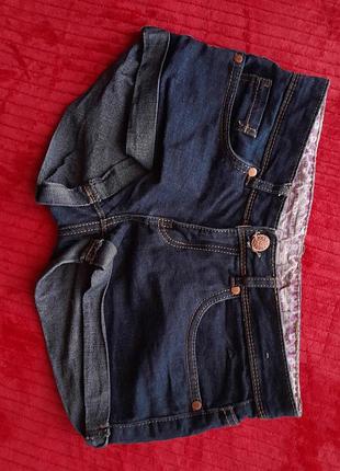 Шорти жіночі denim co. джинсові сині з високою/середньою посадкою (розмір s / 36)