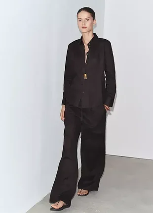 Нова сорочка 100% льон zara s 8
