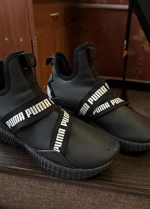 Кросівки жіночі puma defy mid matte чорні