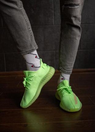 Adidas yeezy boost 350 v3 neon green refl 🆕шикарные кроссовки 🆕купить наложенный платёж