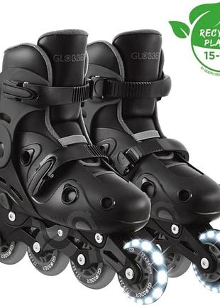 Роликові ковзани globber go skates lights 34-37 розмір grey