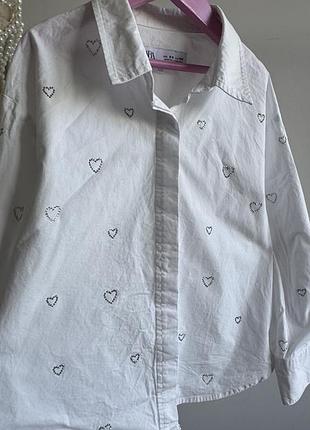 Сорочка zara в серцями 5