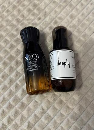 Олійка для волосся neqi, шовковий флюїд для волосся deepl