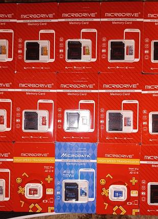 Карта памяти microdrive micro-sd 128, 256 гб до 90 мб/с, новая!