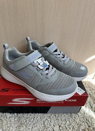 Кросівки для дівчаток skechers сірі, розмір 36, довжина устілки 23 см
