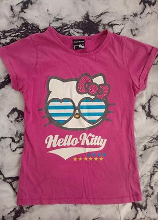 Футболка для дівчинки hello kitty рожева 9-10 років
