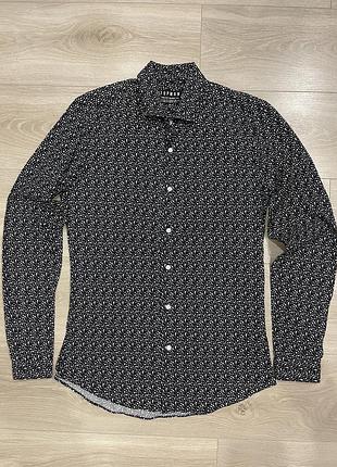 Чоловіча сорочка topman в дрібний принт (stretch skinny fit) s