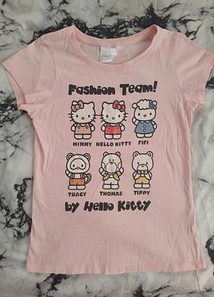 Футболка дитяча hello kitty рожева